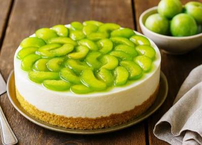 طرز تهیه چیز کیک گوجه سبز در فر و یخچالی طرز تهیه چیز کیک گوجه سبز در فر و یخچالی